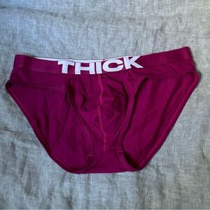 Andrew Christian Thick Magenta Cotton Briefs Size Large New